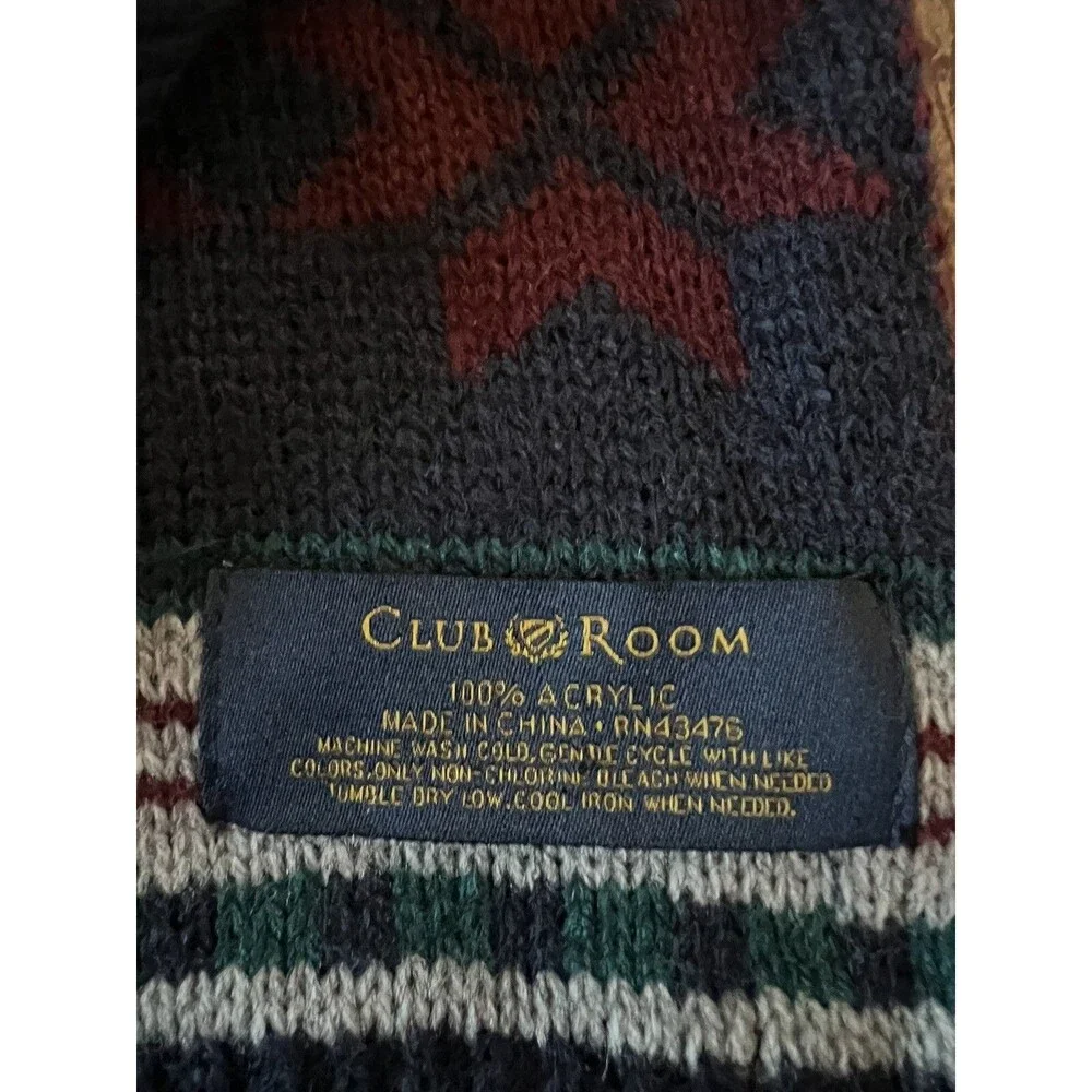 Club Room Scarf Men Multi color Navy Blue Maroon  Grey NWT